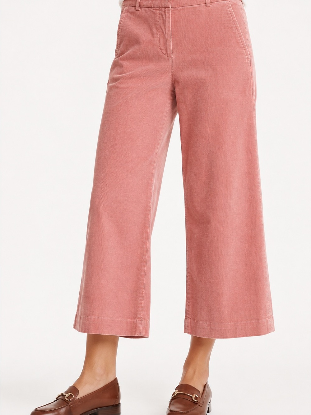 J.Crew Pink Corduroy Cropped Wide Leg Pants Size 6
